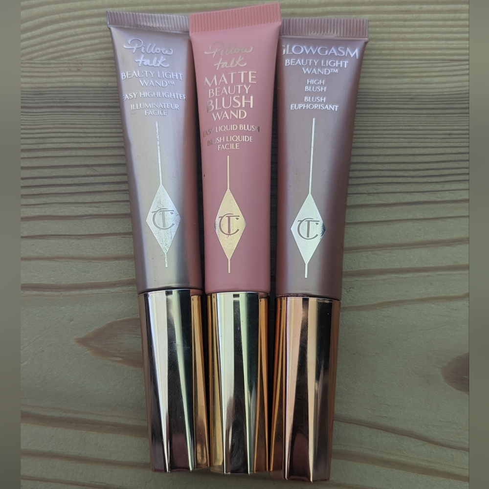 Charlotte Tilbury Lot x 3 Pillow Talk Highlighter Matte Blush & Glowgasm Blush